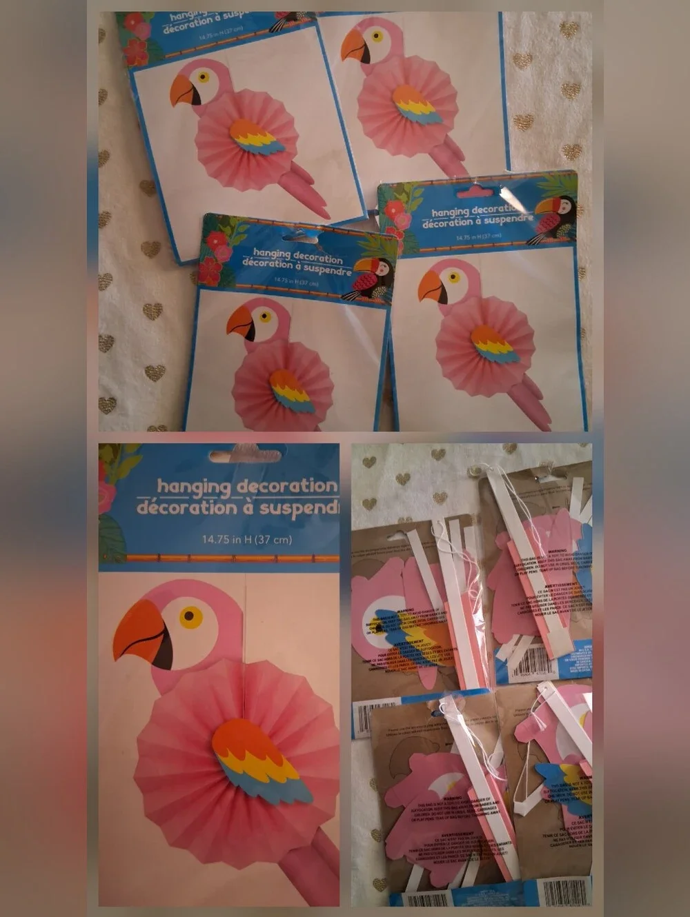 📚🎨 *NIP* Assorted Tropical Paper Luau Party Decorations